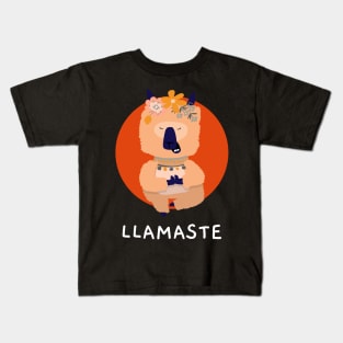 Llamaste | Lama posing on a yoga pose funny tshirt | Animal love | Spirituality Kids T-Shirt